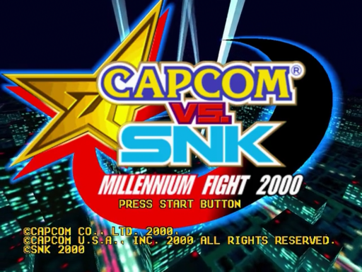 Capcom vs. SNK title screen for Sega Dreamcast